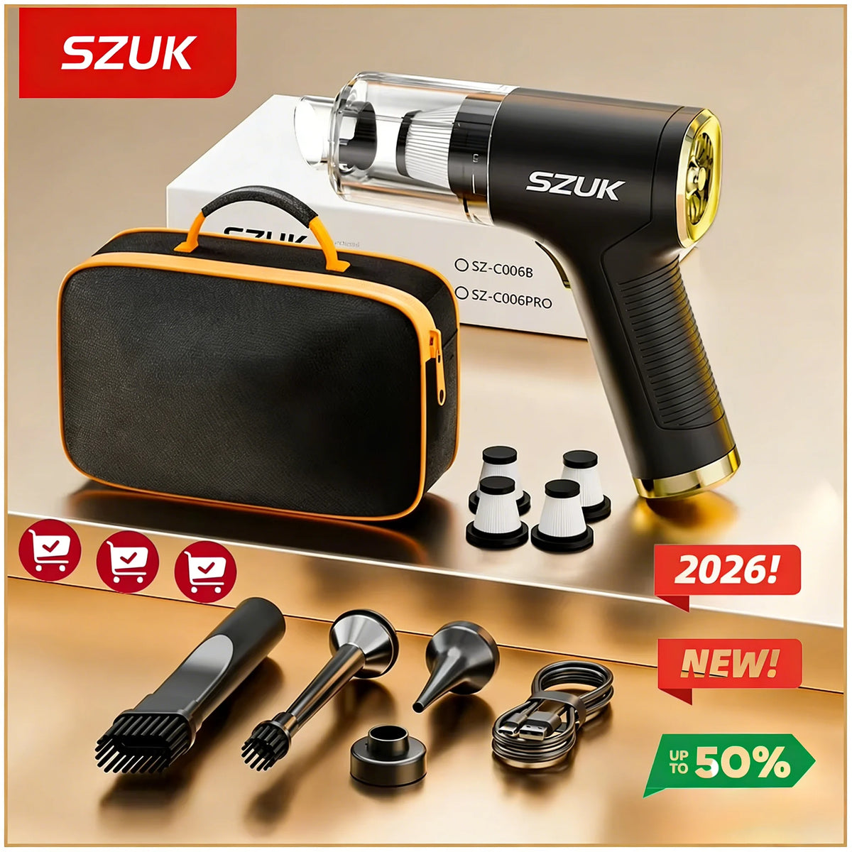 PowerVac Pro™- Draadloze Auto- & Handstofzuiger